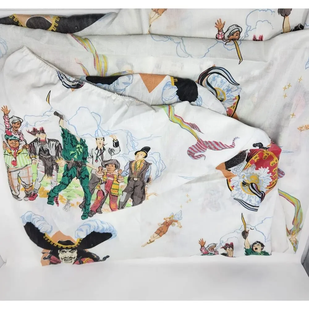 RARE Vtg 1991 HOOK Movie Sheet Set Robin Williams Peter Pan Lost Boys Tinkerbell
